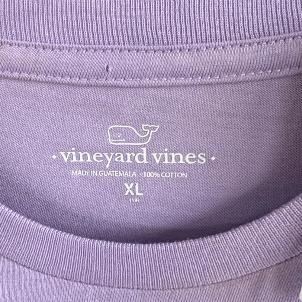 NWT Vineyard Vines Ballet Slippers Pocket Tee Lavender Size XL - Picture 7 of 7